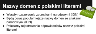 Nazwy domen z polskimi literami