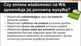 Czy zmiana wiadomości na WA spowoduje jej ponowną wysyłkę?