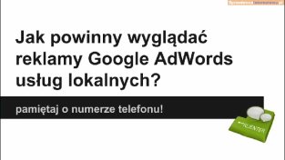 Jak powinny wyglądać reklamy Google AdWords usług lokalnych?