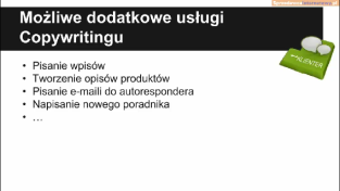 Możliwe dodatkowe usługi Copywritingu