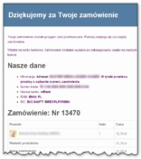 Powtierdzenie zamowienie - email z miniaturkami