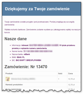 Powtierdzenie zamowienie - email z miniaturkami