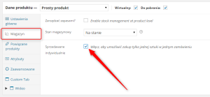 Włączenie sprzedaży indywidualnej