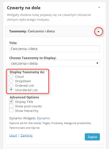 widget taxonomy