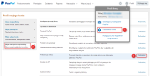 PayPal preferencje witryny
